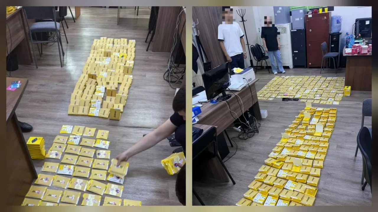 Алматыда алаяқтық мақсатта іске қосылған SIM-карталар тәркіленді