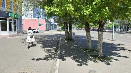 В Костанае подвинут тротуары для газонов