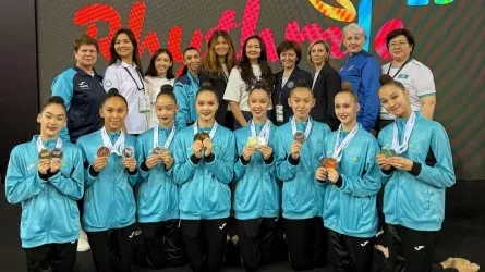 Қазақстанның көркем гимнастика құрамасы Сингапур төрінде алтыннан алқа тақты