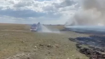 Семей қаласының маңында өрт болды