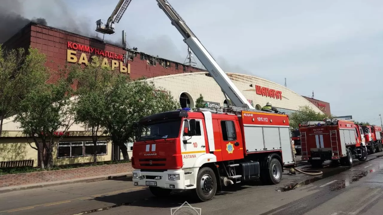 Астанада "Шапағат" базарынан өрт шықты