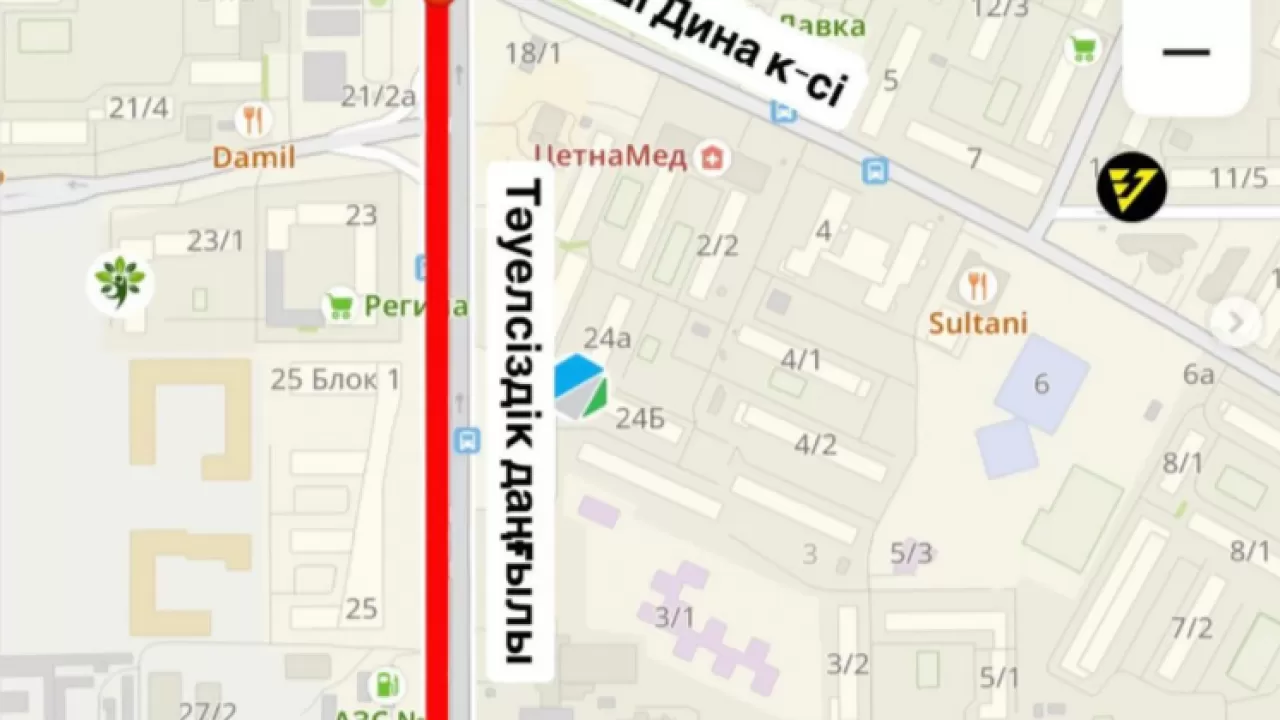 Два участка проспекта Тауелсиздик в Астане будут закрыты