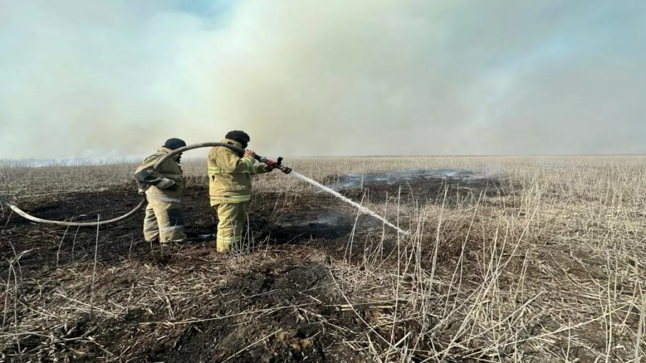 В природном резервате "Акжайык" локализовали пожар 