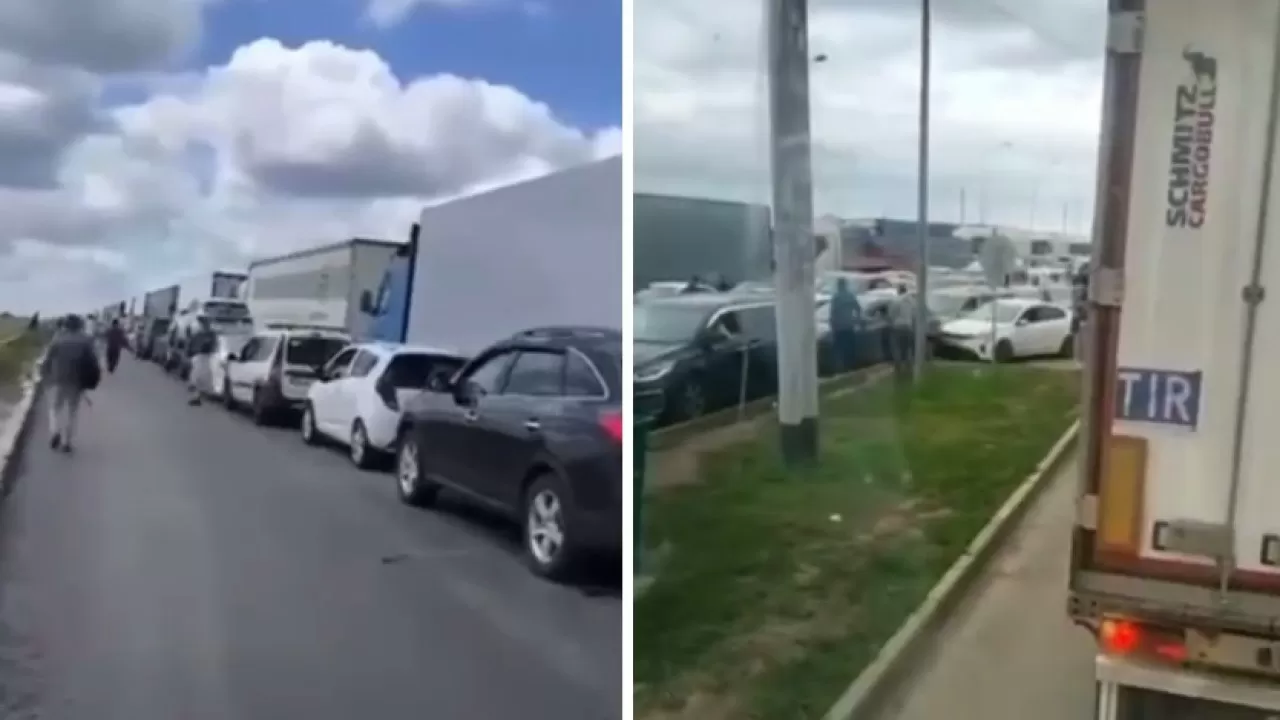 Сотни авто застряли в очереди на границе России и Казахстана 