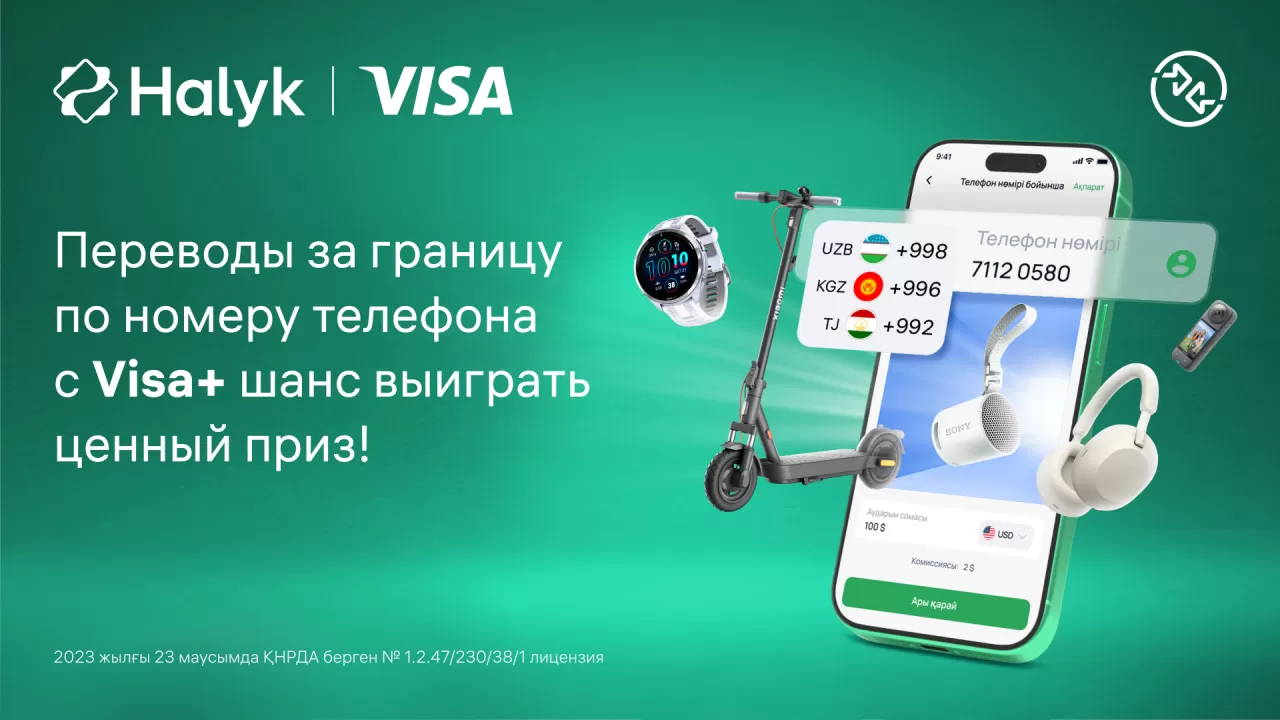 Международные переводы по номеру телефона с Visa+