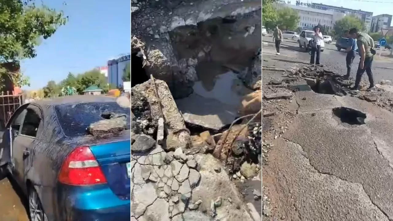 Екібастұздағы гидравликалық сынақ кезінде құбыр жарылып, салдарынан көліктерге зақым келді 