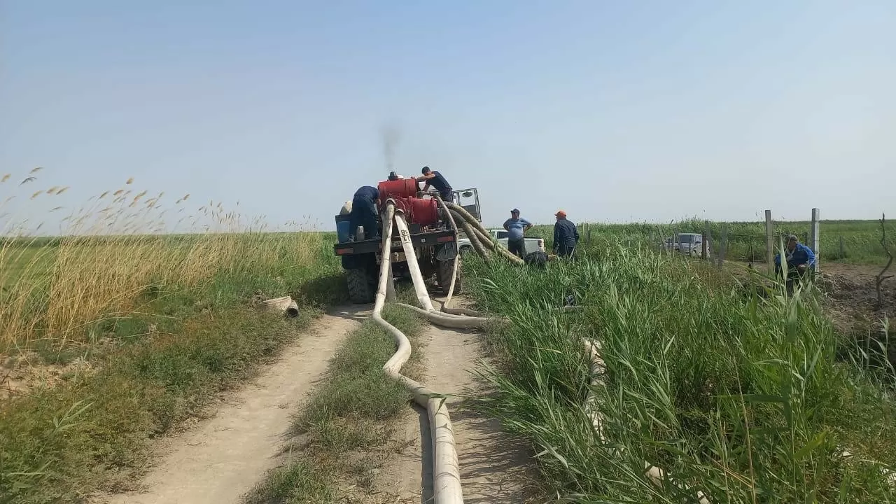 Спасатели МЧС РК спасают от засухи посевы Кызылординской области  
