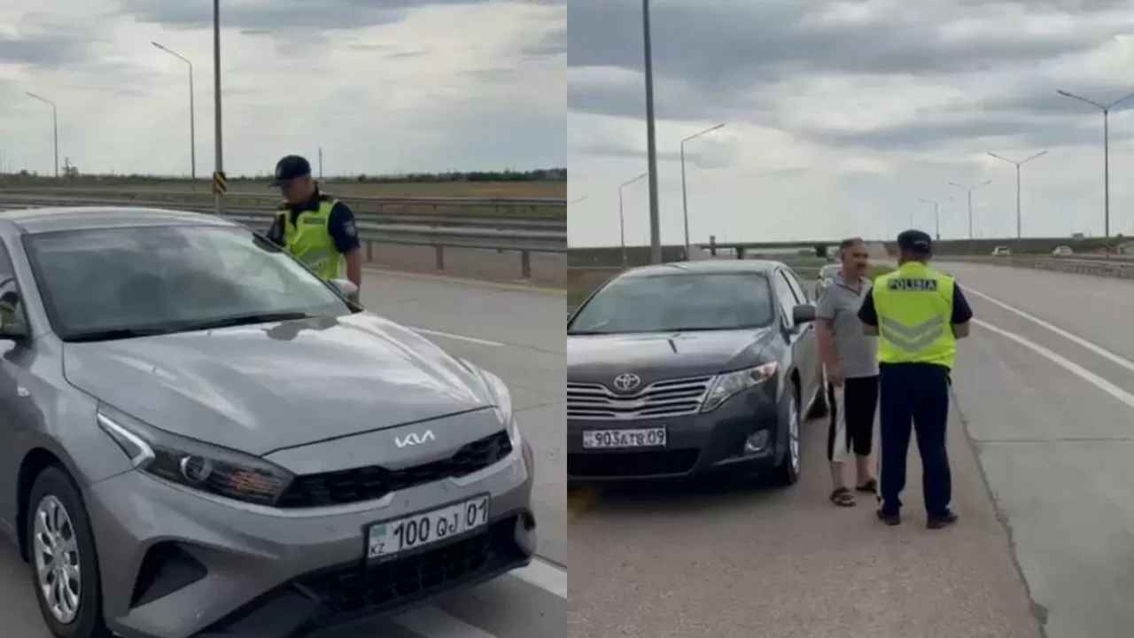 Аптап ыстыққа байланысты тасжолдарда полицейлер күшейтілген режимде қызмет етуде
