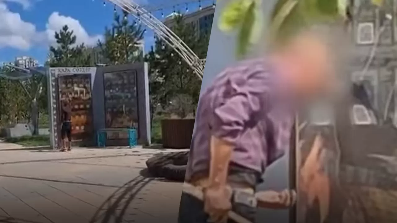 Астанада Абайдың нақыл сөздері жазылған стендті бүлдірген адам қамауға алынды