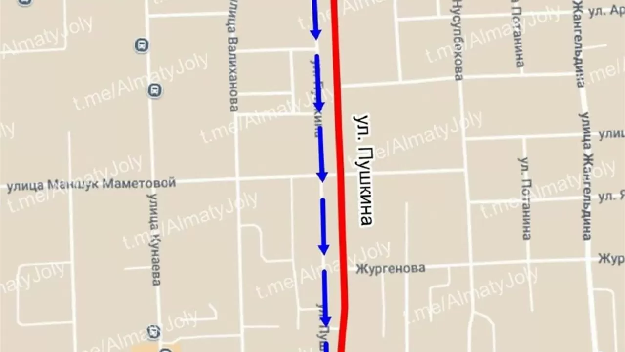 Часть одной из улиц Алматы закроют для машин навсегда 