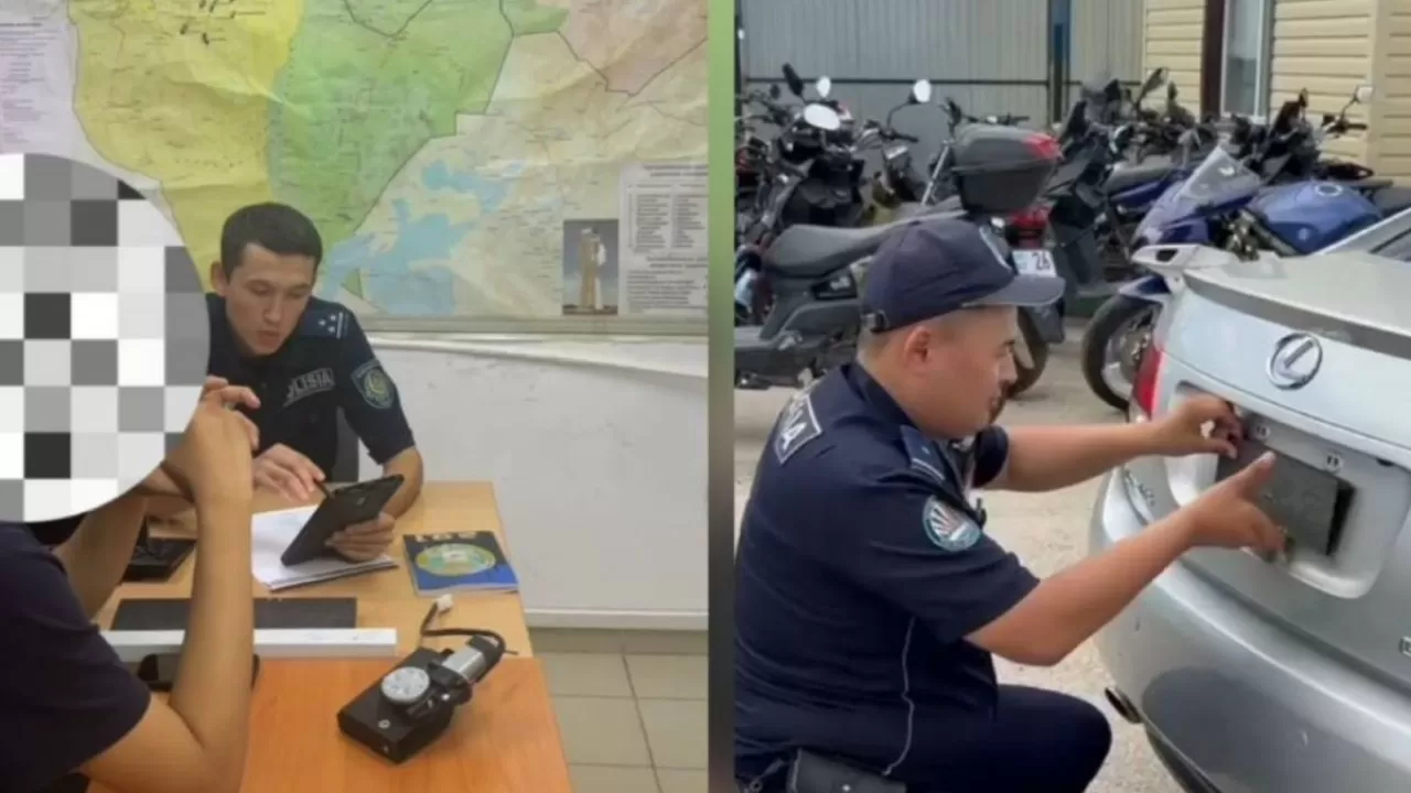 Ақтөбеде көлік нөмірін жасыру мақсатында құрылғы орнатқан жүргізуші анықталды
