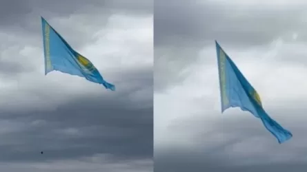 Павлодарда Мемлекеттік туды 1 дронмен көтеру арқылы рекорд орнатылды