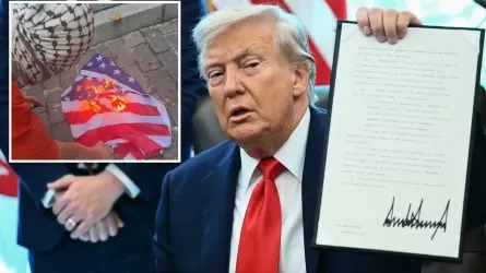 Дональд Трамп АҚШ туын өртеп, жыртқандарды түрмеге отырғызбақ