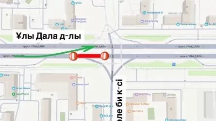 Почти на две недели закроют один из перекрестков на левом берегу Астаны 