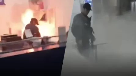 Алматы әуежайында ер адам өзін өртеп жібермек болды