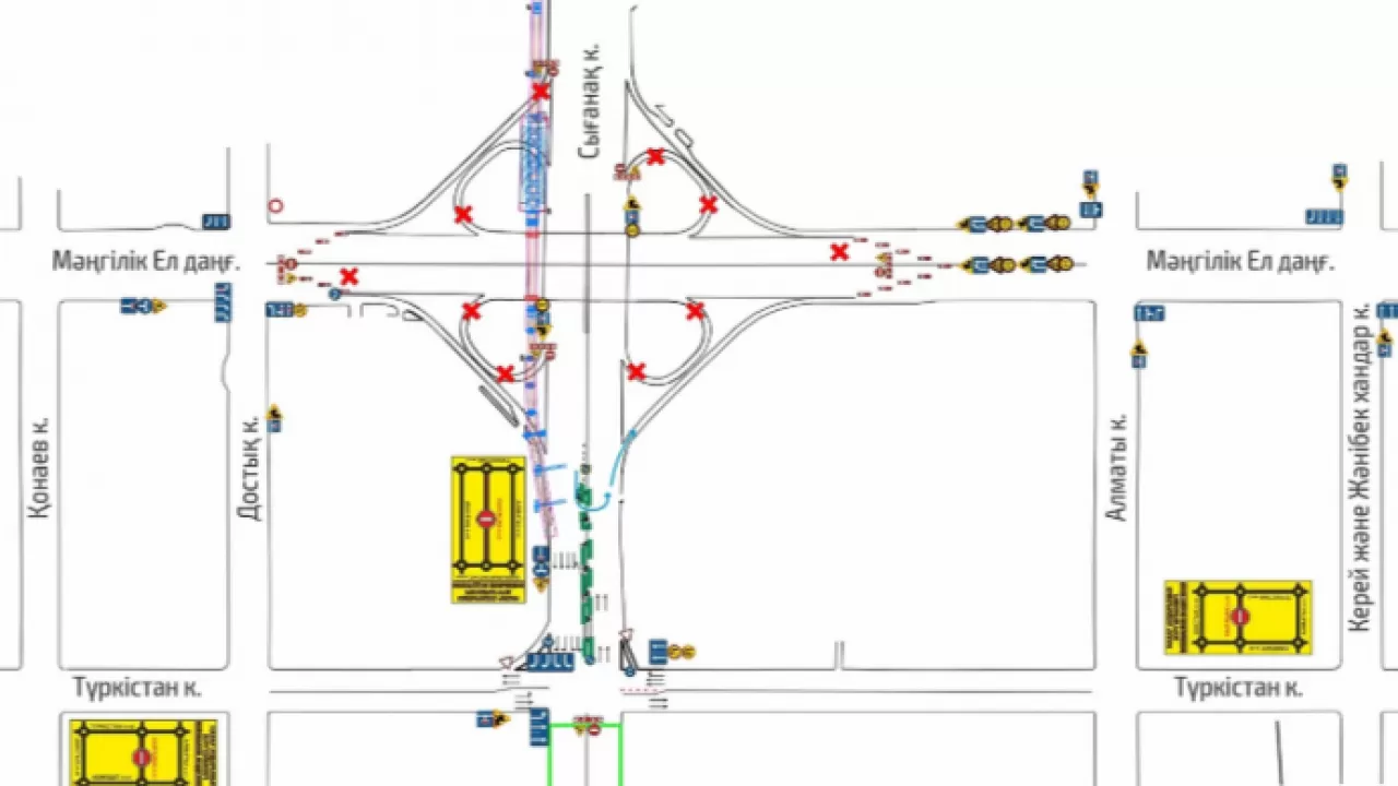 Центральную улицу закроют в Астане из-за строительства LRT