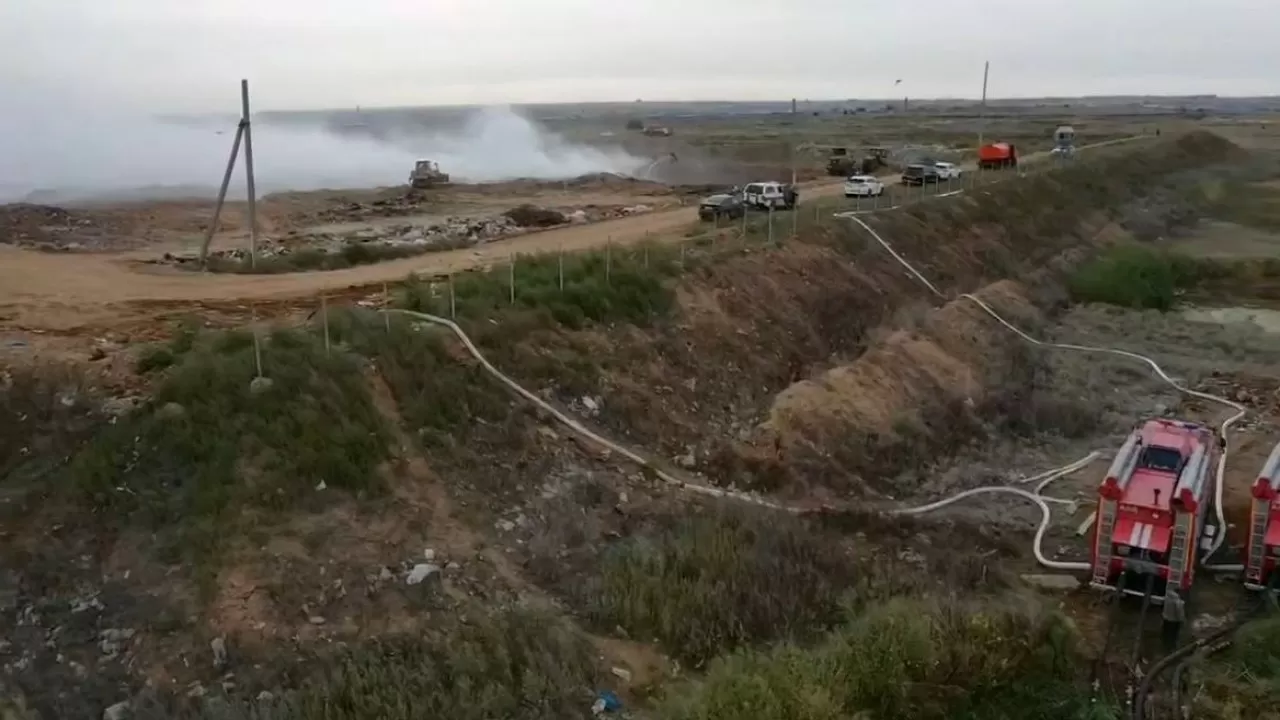 Ақтөбеде қоқыс полигонындағы өрт 2 тәуліктен кейін толық сөндірілді