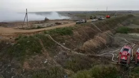 Ақтөбеде қоқыс полигонындағы өрт 2 тәуліктен кейін толық сөндірілді
