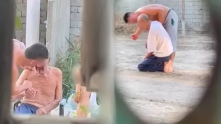 «Есек, тұр аяғыңды бас, жүр!»: Түркістан облысында қарияны соққыға жыққан ер адам ұсталды