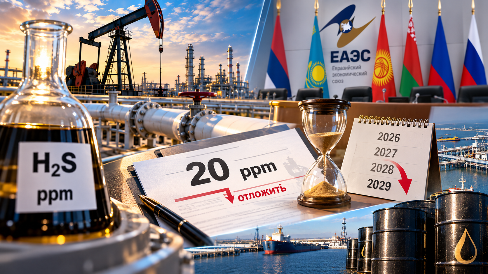20 ppm откладываются: в ЕАЭС могут продлить переходный период для нефти 