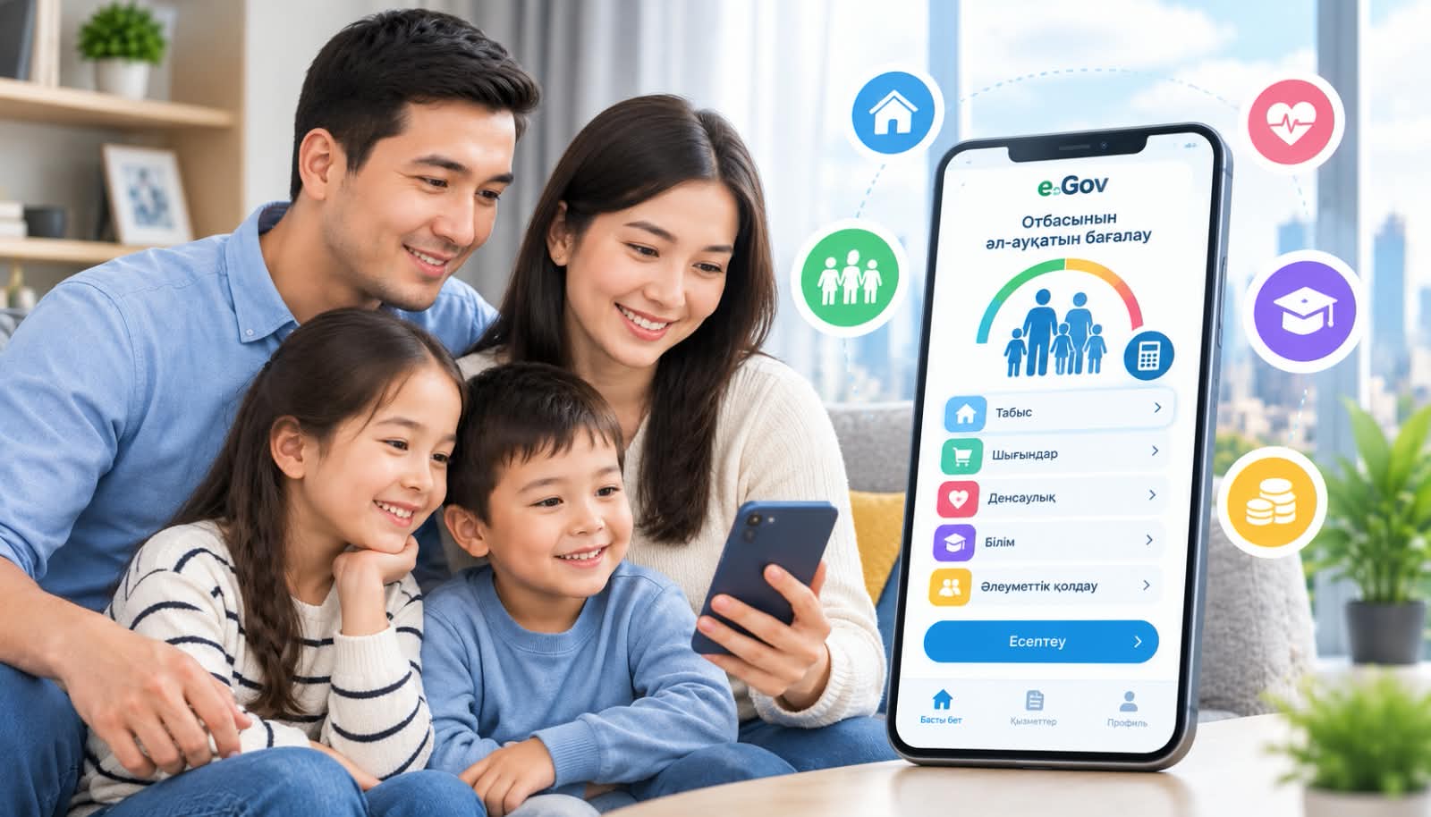 eGov-та отбасының әл-ауқатын анықтайтын жаңа калькулятор іске қосылады