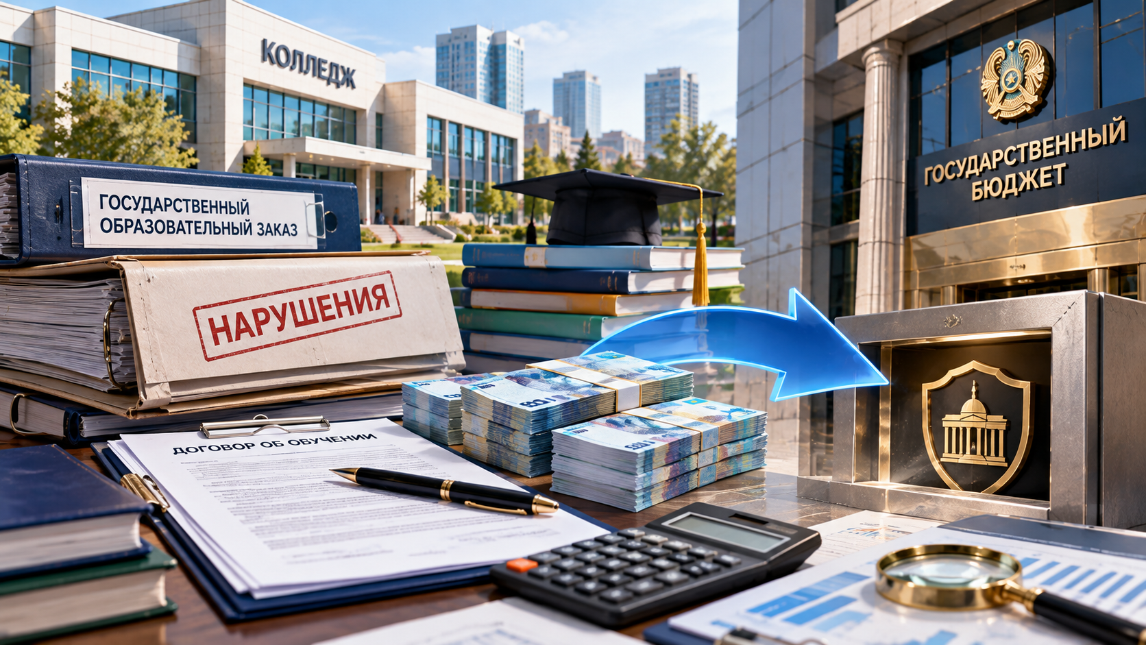 Миллионы тенге вернули в бюджет после проверки колледжей Аркалыка 