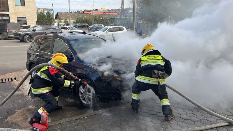 Көкшетауда газбен жүретін көлік өртенді