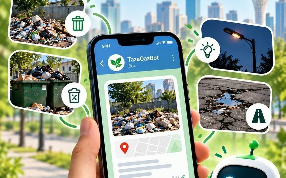 Қазақстандықтар қаладағы мәселелерді TazaQazBot арқылы шеше алады
