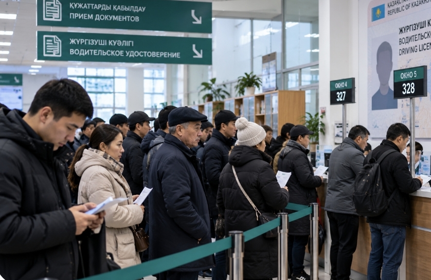 Очередь на права в Казахстане сравнялась с населением Талдыкоргана