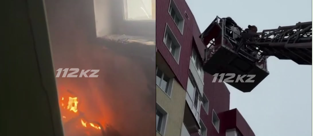 Өскеменде өрт шыққан үйден 12 адам  құтқарылды
