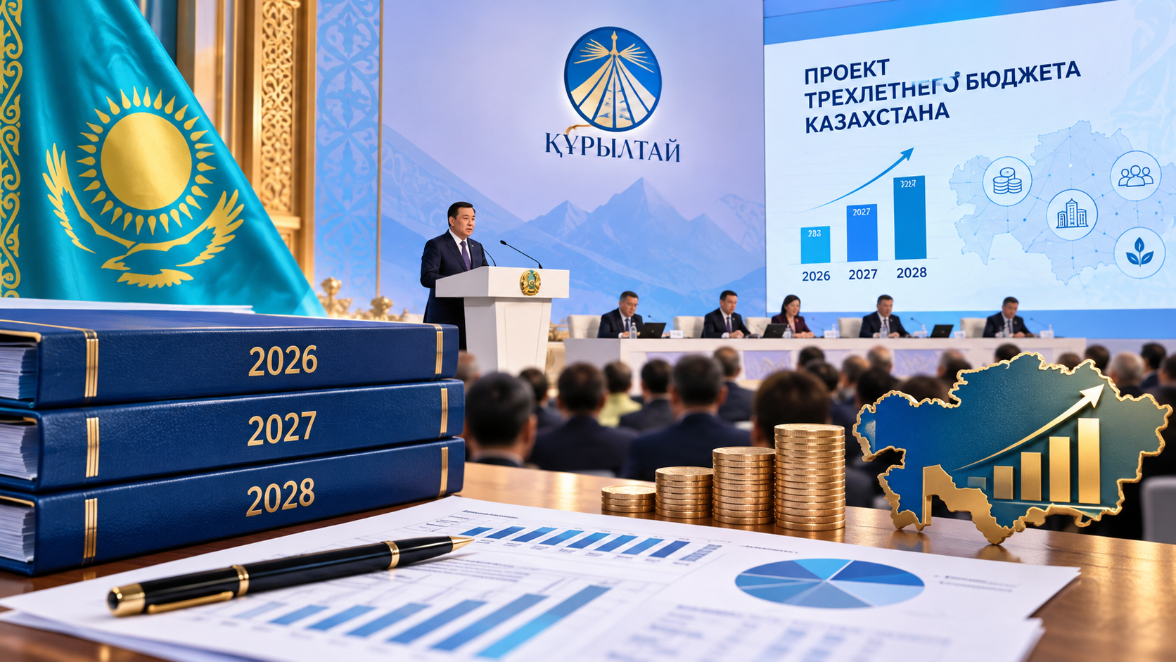 Правительство представило в Курултае проект трехлетнего бюджета Казахстана 