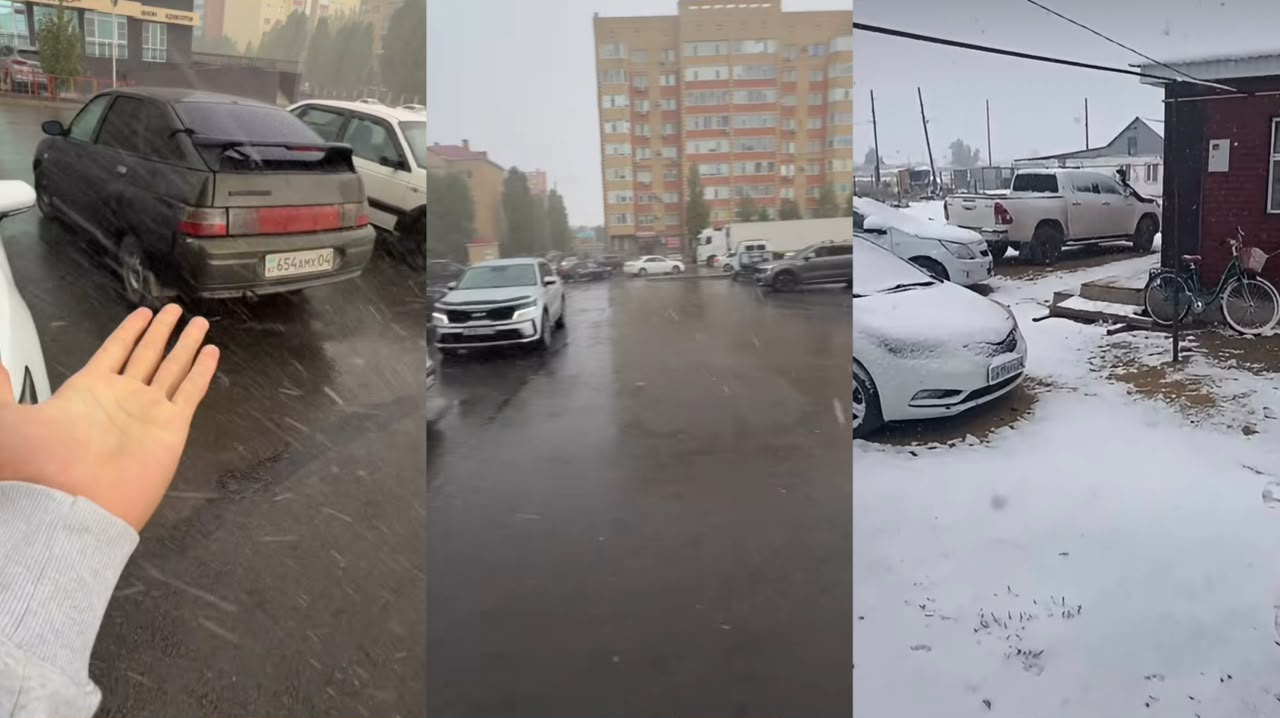 Ақтөбеде алғашқы қар жауып жатыр