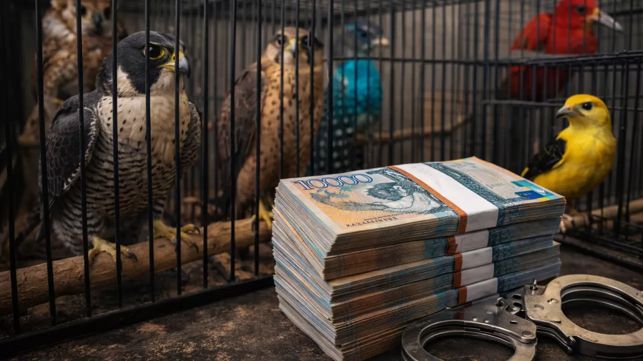 Более 40 краснокнижных птиц из Казахстана едва не "улетели" за рубеж 