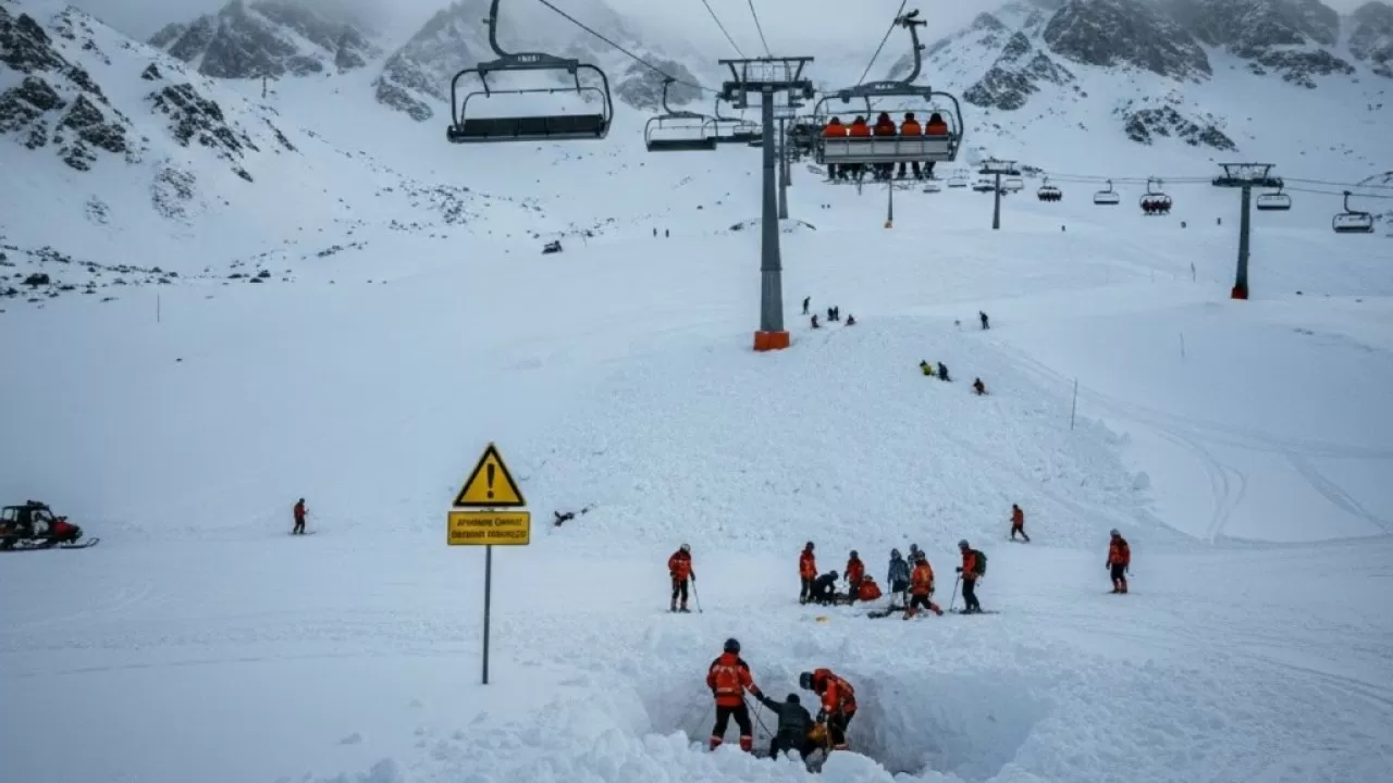 Секунды на жизнь: на "Шымбулаке" лавина накрыла человека прямо под канатной дорогой