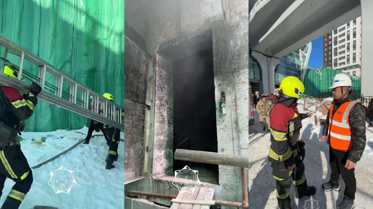 "Қытайша білетін құтқарушы адамдарды аман алып қалды": Астанада ЛРТ аялдамасындағы өрт сөндірілді