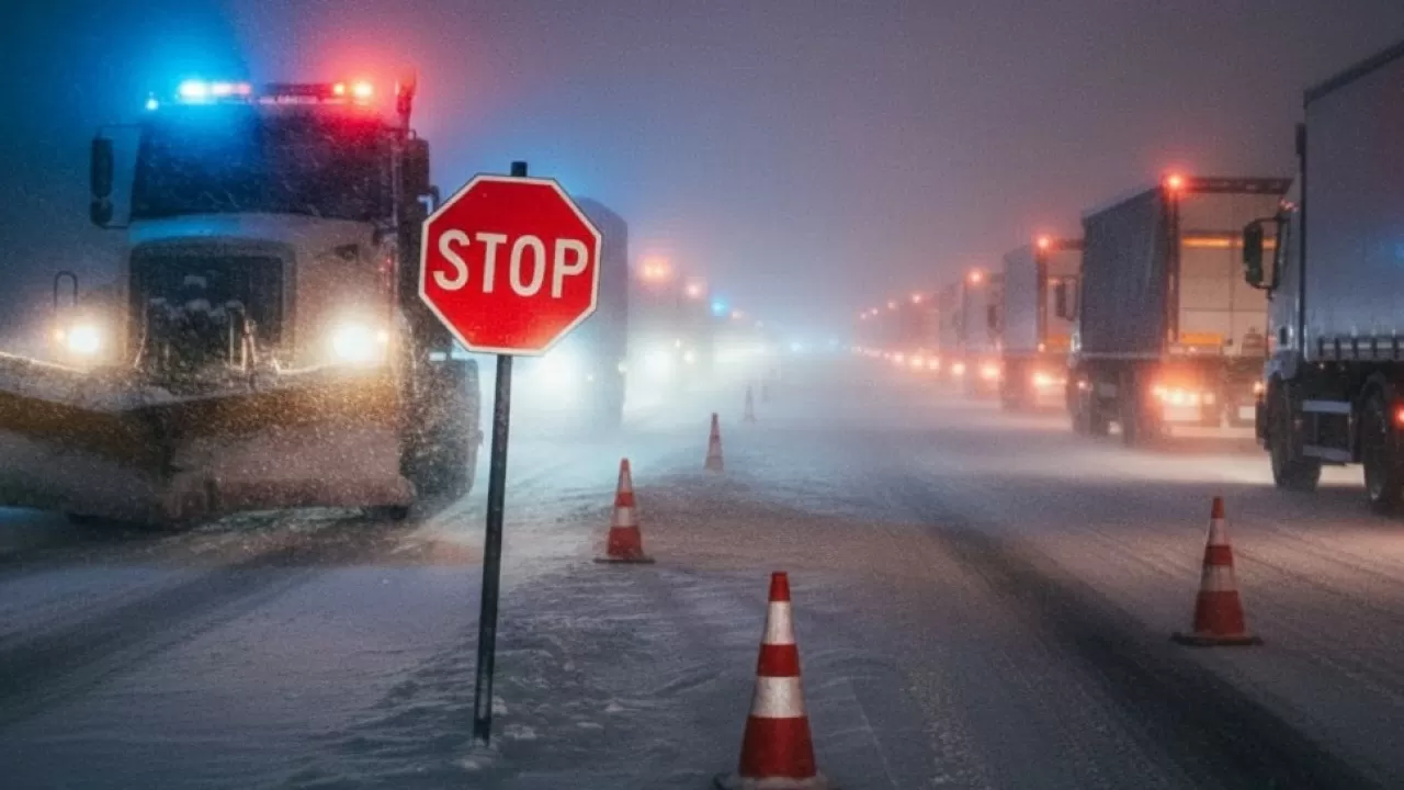 Трассы в снежном плену: буран парализовал движение на ключевых магистралях