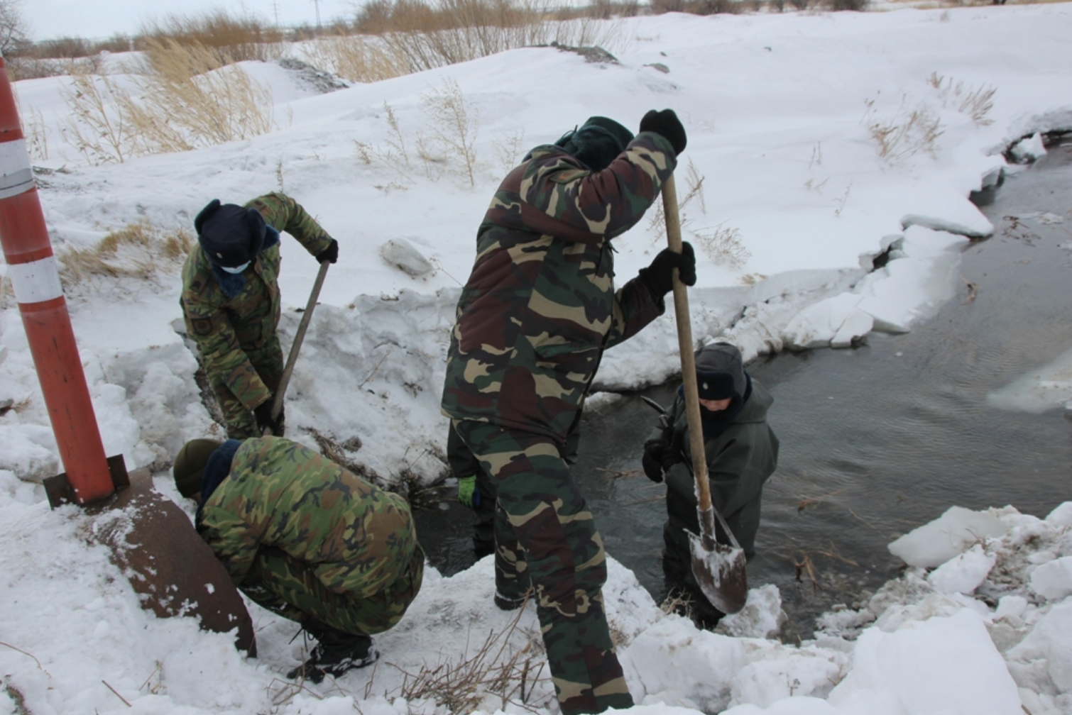Су тасқыны қаупін азайту мақсатында 110 шақырым өзен арнасы тазаланды