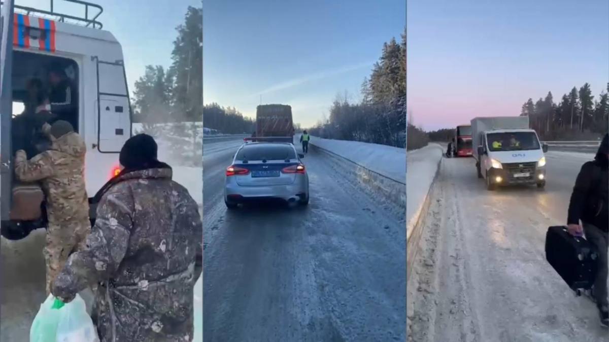 Ақмолалық полицейлер жолда көлігі бұзылған шетелдіктерді құтқарды 