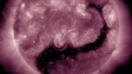 На Солнце появилась корональная дыра, похожая на дракона