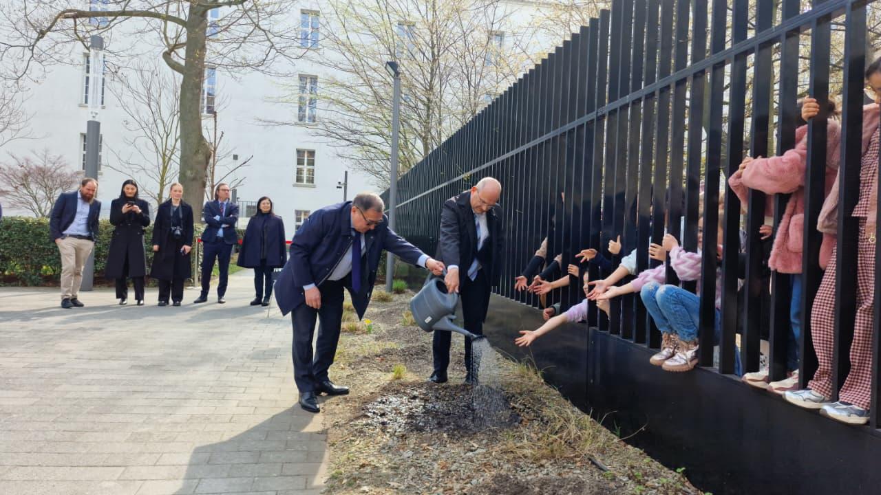 Германияда Қазақстаннан жеткізілген қызғалдақтар егілді