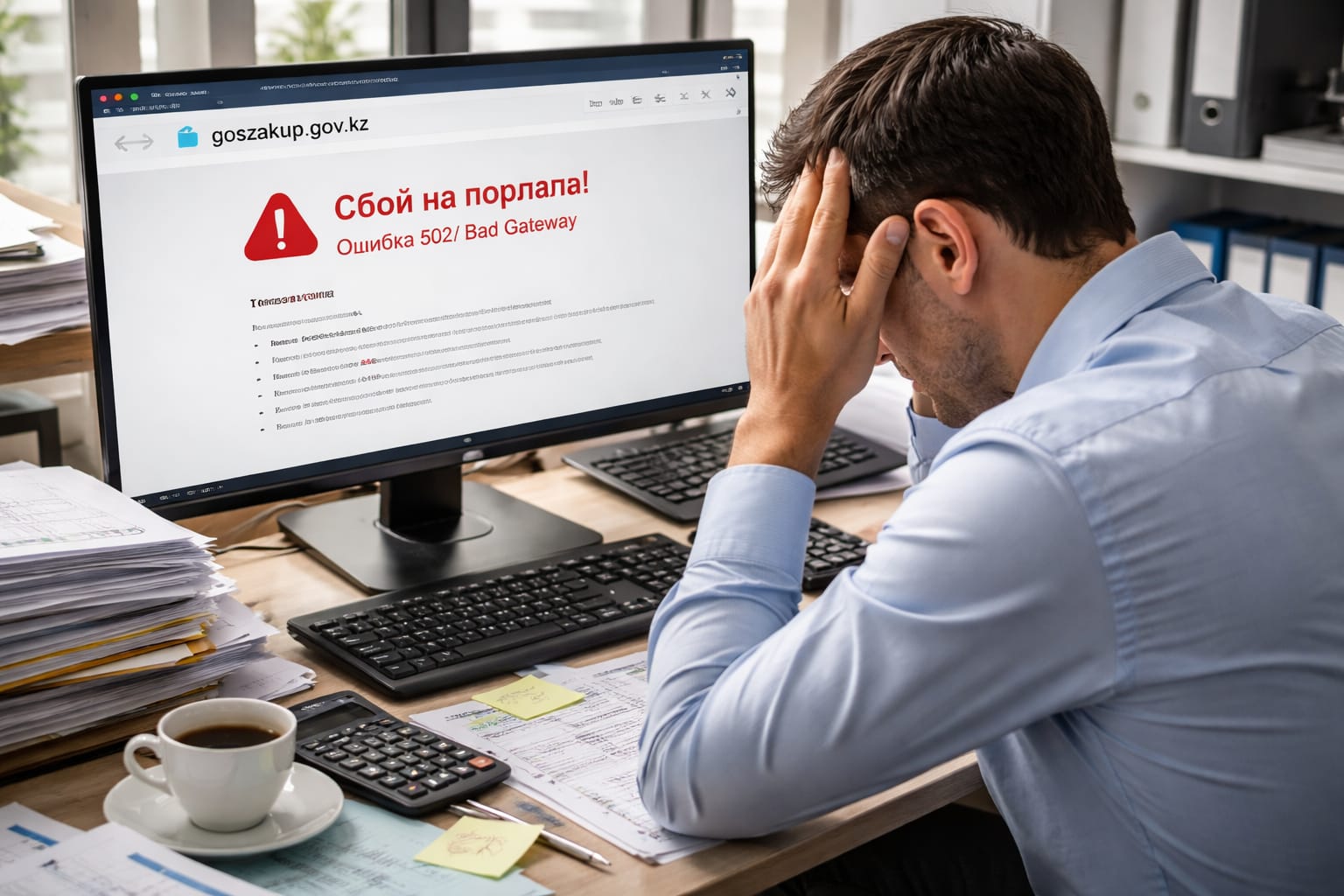 В системе госзакупок Казахстана произошел критический сбой