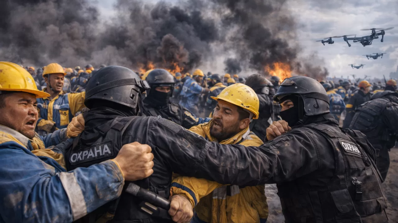 Массовая драка в Усть-Луге: казахстанские рабочие подрались с охраной 