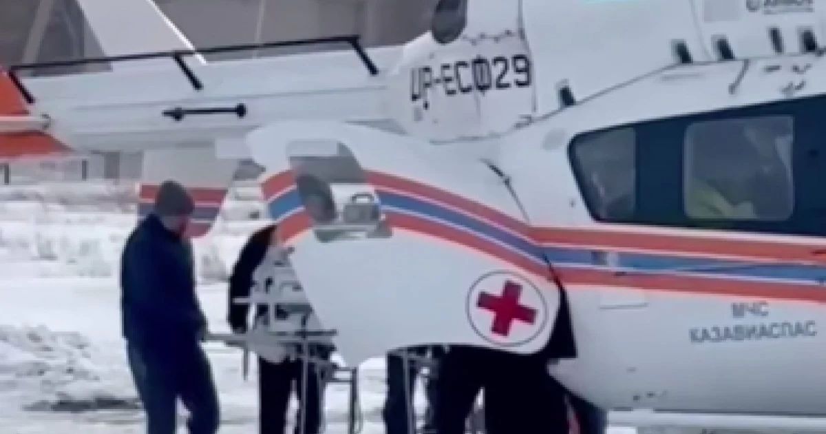 Жаңа туған егіз сәби шалғайдағы ауылдан Павлодарға тікұшақпен жеткізілді