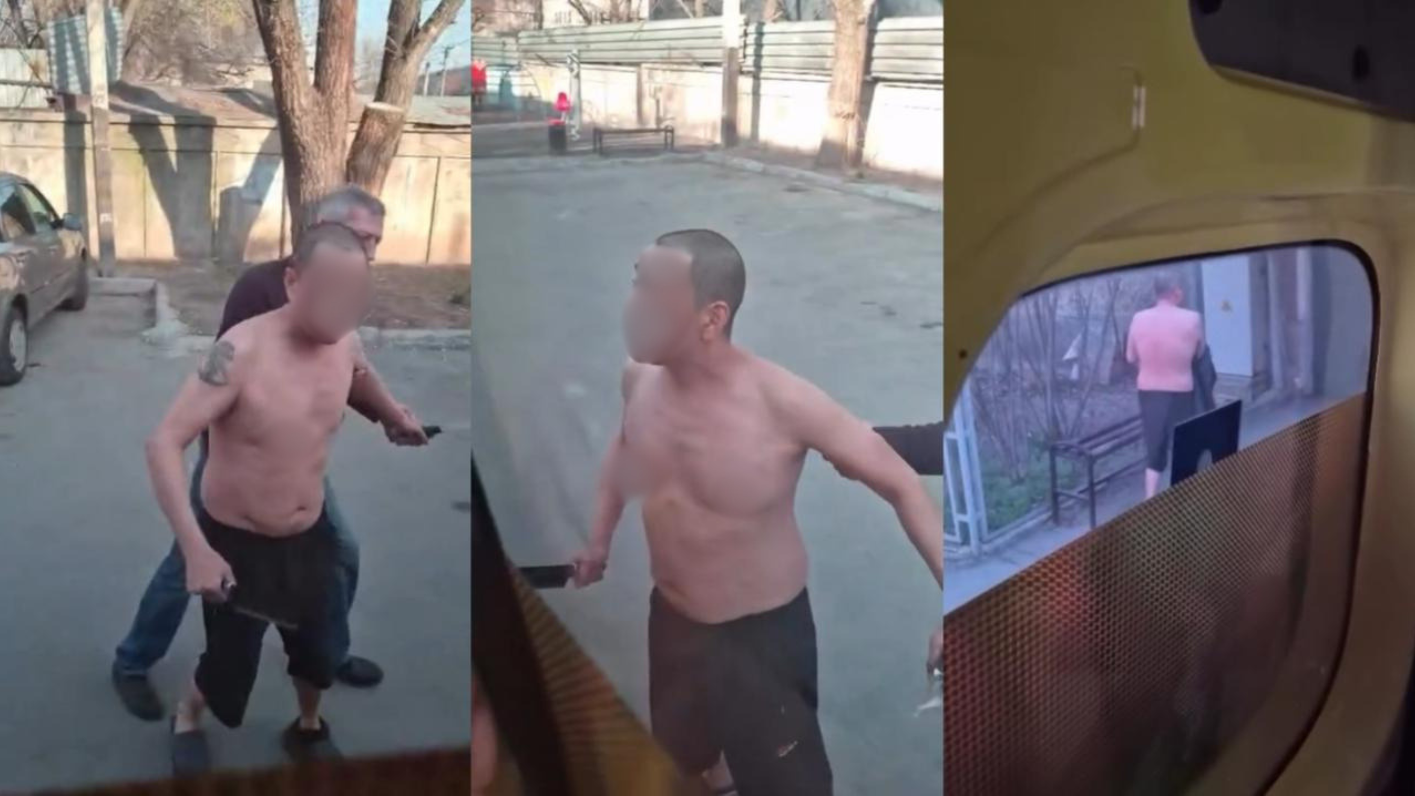 Алматыда мас ер адам дәрігерлерді үйіне қамап, қорқытып, пышақпен қуған