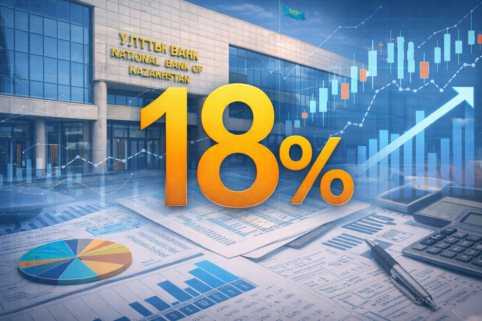 Нацбанк РК сохранил базовую ставку на уровне 18% 