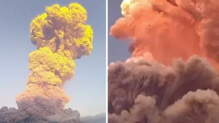 Уже второе извержение зафиксировали в Индонезии за последние три часа 