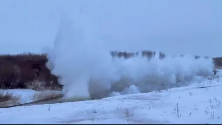 Ледовые заторы предотвращают взрывами в Костанайской области