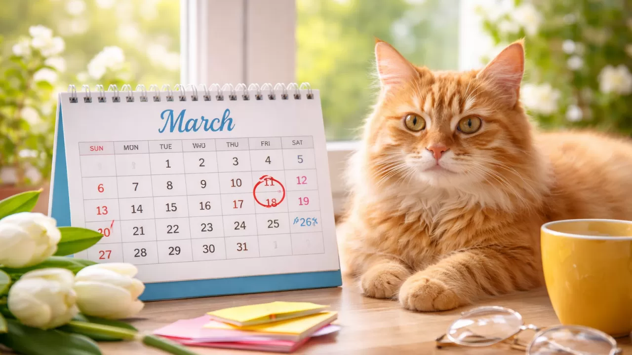 28 марта: День уважения кошки и другие праздники в мире