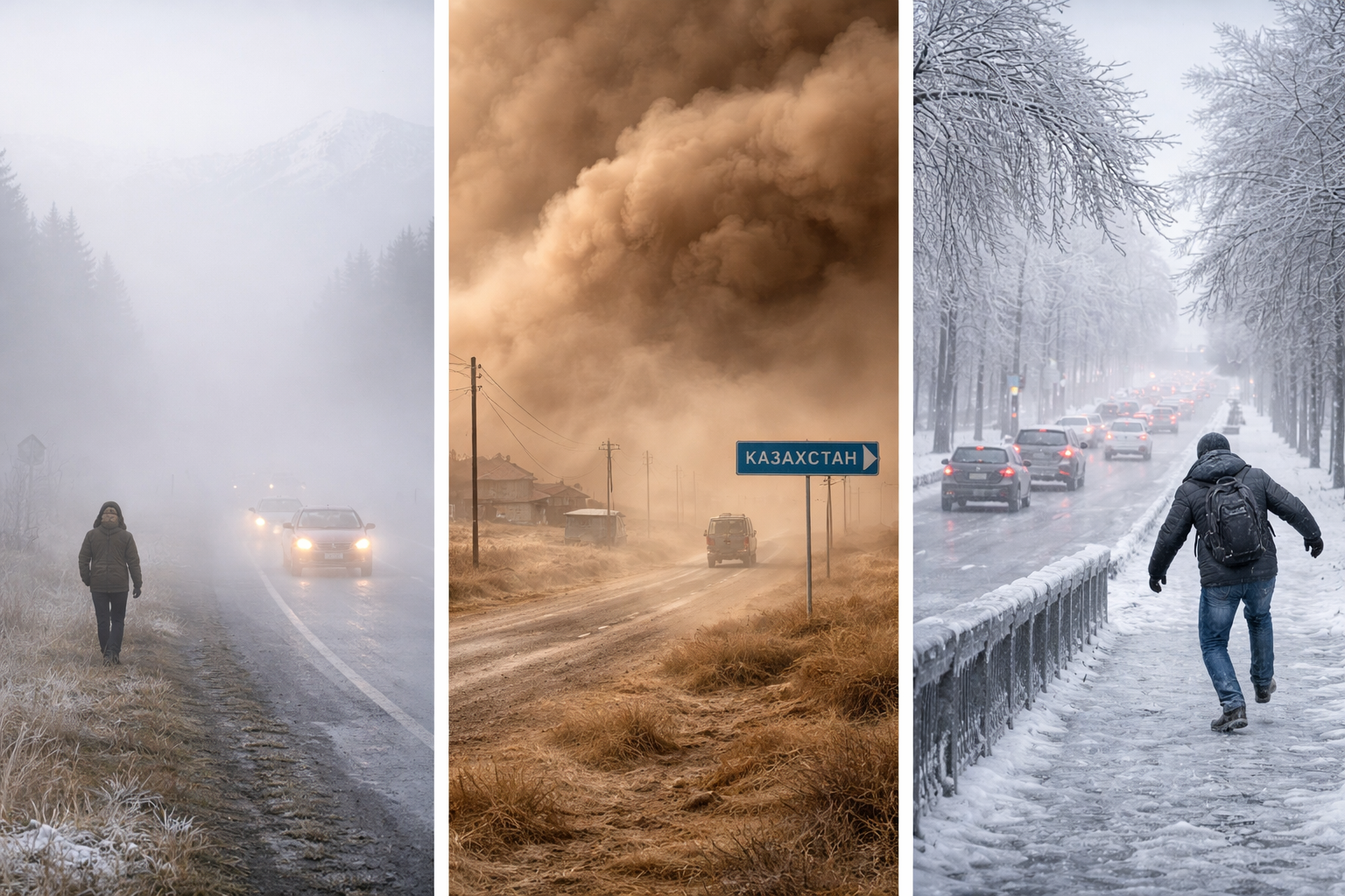 Где ждать туман, пыльные бури и грозы: прогноз на 24 марта по городам РК 