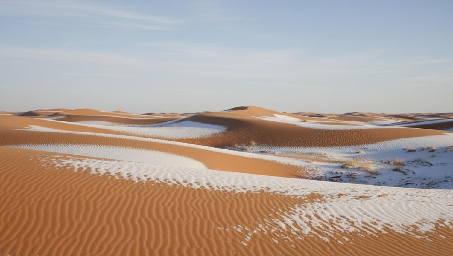 Сахара шөліне қар жауды